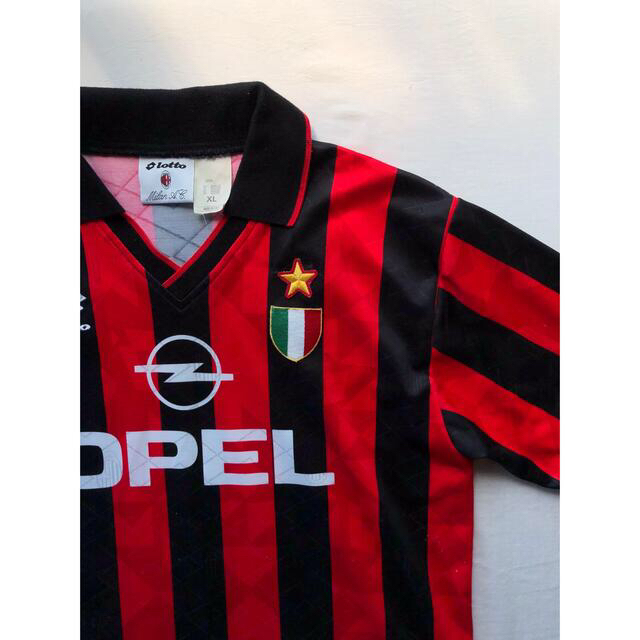 lotto(ロット)の【AC milan 96-97】セリアA OPEL ゲームシャツ　イタリア製 メンズのトップス(Tシャツ/カットソー(半袖/袖なし))の商品写真