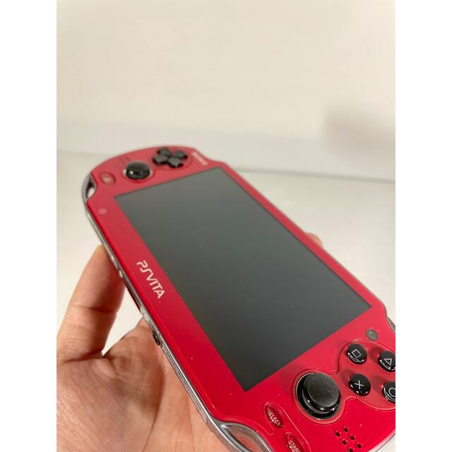 PlayStation Vita(プレイステーションヴィータ)の【液晶美品】PlayStationVita Wi-Fi レッド PCH-1000 エンタメ/ホビーのゲームソフト/ゲーム機本体(携帯用ゲーム機本体)の商品写真