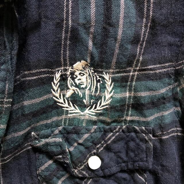 HYSTERIC GLAMOUR(ヒステリックグラマー)のガール刺繍 ガーゼシャツ レディースのトップス(シャツ/ブラウス(長袖/七分))の商品写真