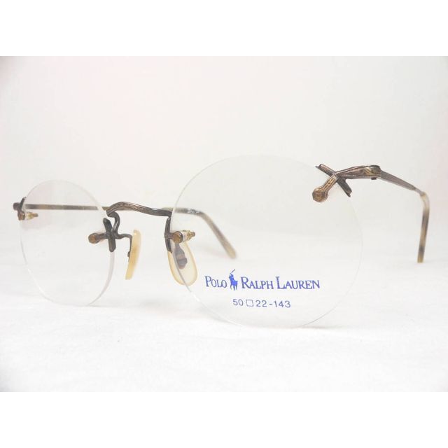 POLO RALPH LAUREN(ポロラルフローレン)のPOLO RALPH LAUREN ヴィンテージ 眼鏡 フレーム  ツーポイント メンズのファッション小物(サングラス/メガネ)の商品写真