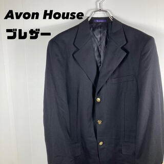 80s 90s  ヴィンテージ　Avon House  紺ブレザー　シングル(テーラードジャケット)