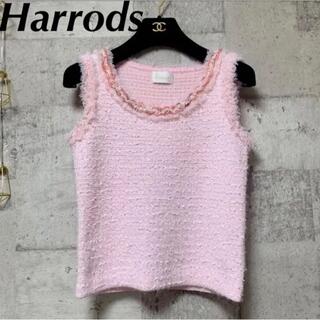 ハロッズ(Harrods)のHarrods ツイード トップス ピンク(Tシャツ(半袖/袖なし))