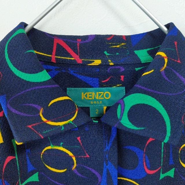 KENZO(ケンゾー)の美品　KENZO　ケンゾー　KENZOGOLF　ポロシャツ　刺繍ロゴ メンズのトップス(ポロシャツ)の商品写真