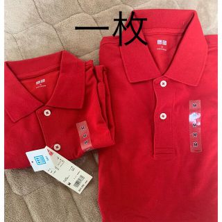 ユニクロ(UNIQLO)のUNIQLO   ポロシャツ　赤(ポロシャツ)