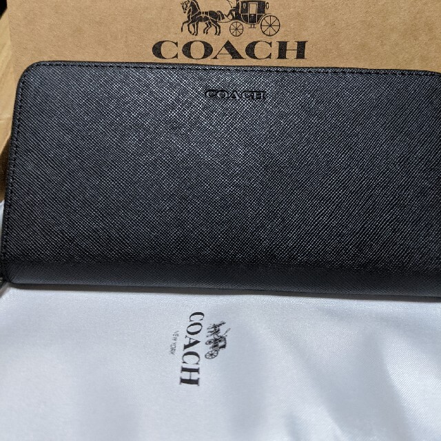 (G2) COACH コーチ☆長財布 ラウンドファスナー シンプル  未使用品！