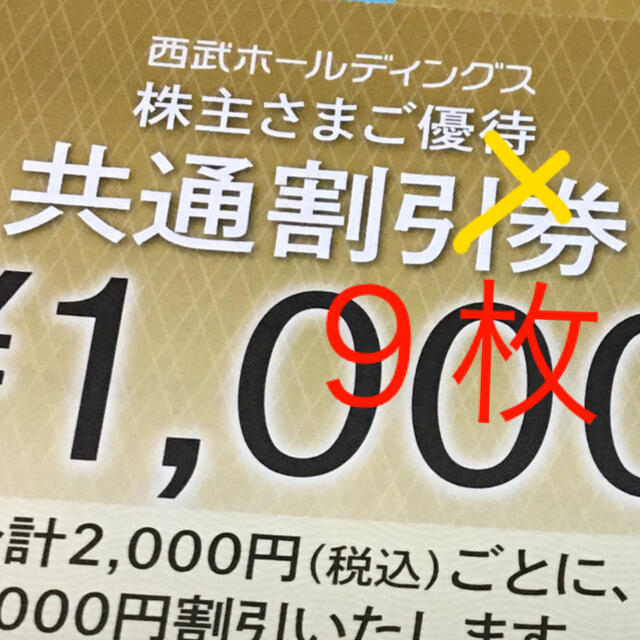 チケット西武株主優待　共通割引券