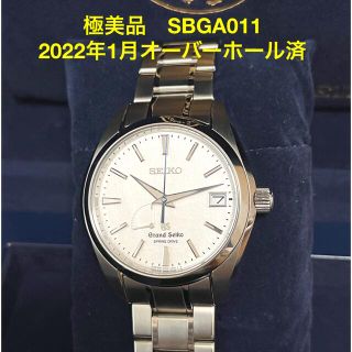 グランドセイコー(Grand Seiko)の極美品　2022/1 OH　SBGA011 スプリングドライブ グランドセイコー(腕時計(アナログ))