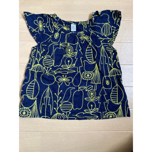 Design Tshirts Store graniph(グラニフ)のフレンチスリーブブラウス　サイズ90 キッズ/ベビー/マタニティのキッズ服女の子用(90cm~)(ブラウス)の商品写真