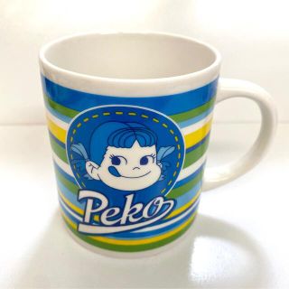 フジヤ(不二家)のマグカップ ペコちゃん 不二家 コップ ストライプ(食器)