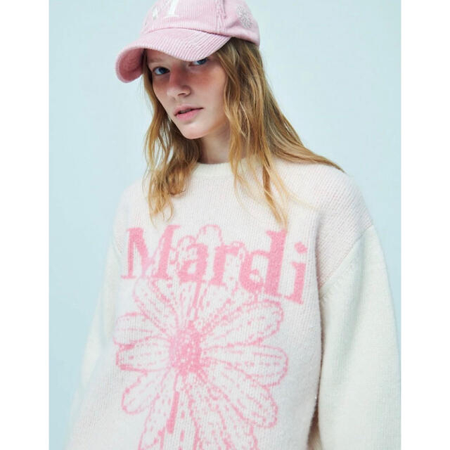 mardi mercredi ivory pink ニットの