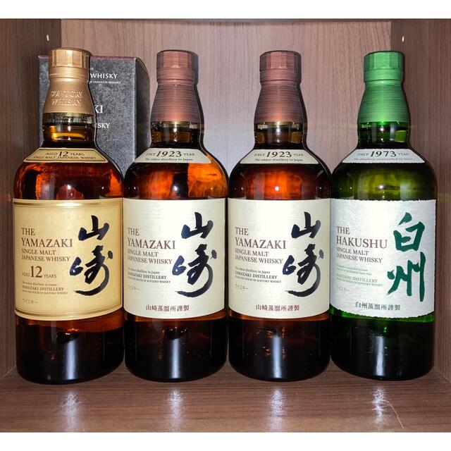 良質 NV 山崎 山崎12年 国産ウイスキー SUNTORY 白州 4本セット！ NV