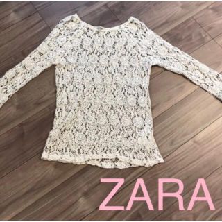 ザラ(ZARA)のZARA ザラ　透かし編み　チュニック ロンT(Tシャツ(長袖/七分))