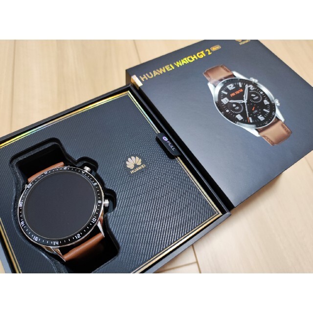 HUAWEI(ファーウェイ)の超美品！国内版huawei Watch GT2 クラシック メンズの時計(腕時計(デジタル))の商品写真
