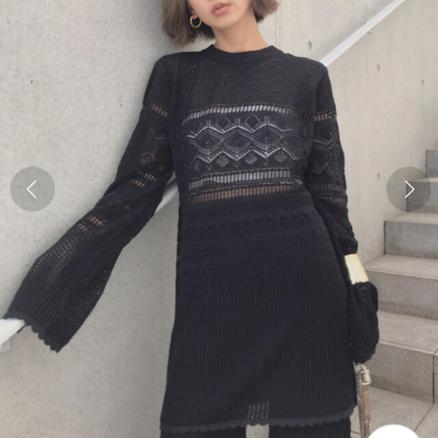 Ameri VINTAGE(アメリヴィンテージ)のAmeri VINTAGE LACY FUSUMA KNIT レディースのトップス(ニット/セーター)の商品写真