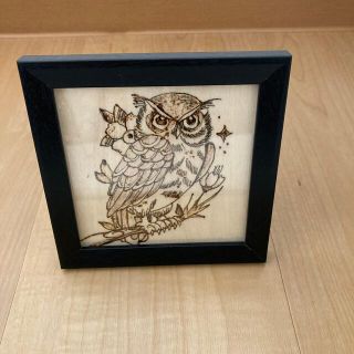 ウッドバーニング作品、ふくろうインテリア(その他)