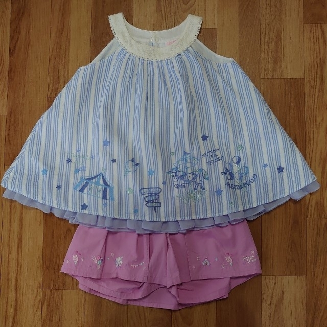 mezzo piano(メゾピアノ)のmezzo piano ノースリーブチュニック 140 キッズ/ベビー/マタニティのキッズ服女の子用(90cm~)(Tシャツ/カットソー)の商品写真