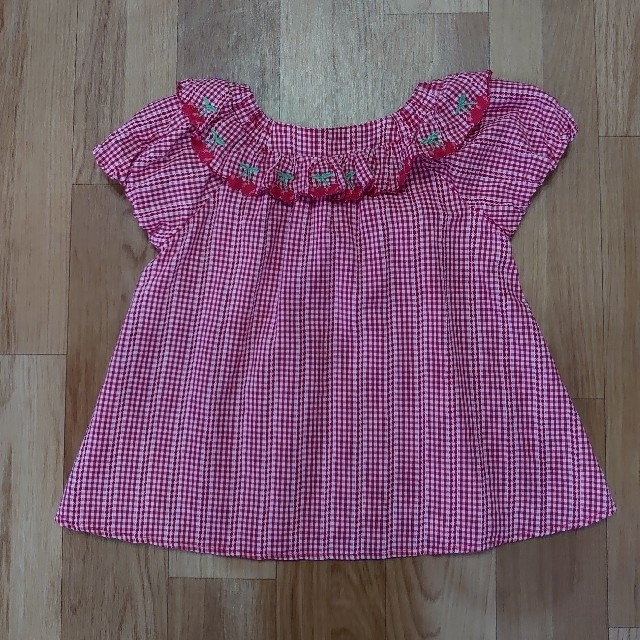 mezzo piano(メゾピアノ)のmezzo piano チェリーブラウス 140 キッズ/ベビー/マタニティのキッズ服女の子用(90cm~)(ブラウス)の商品写真