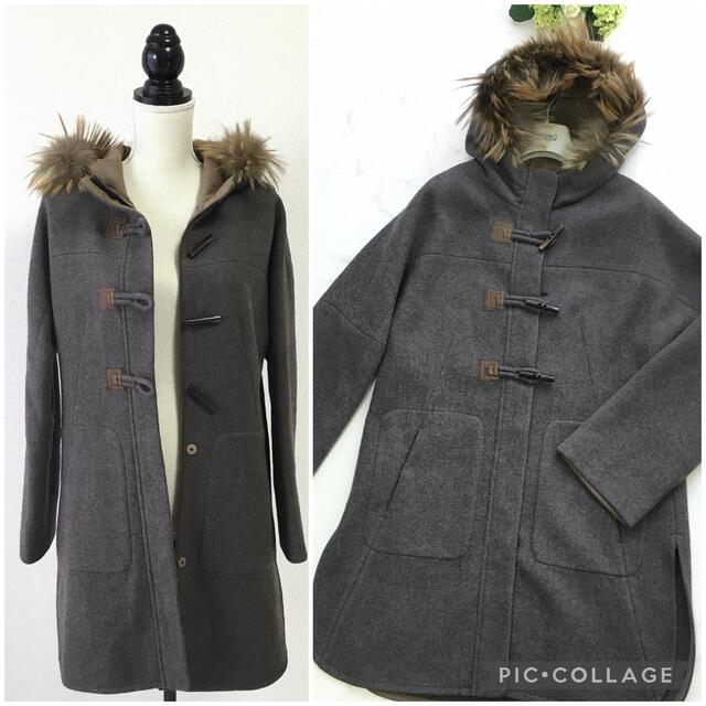 美品　BEUNELLO CUCINELLI ブルネロクチネリ　ファー　コートロングコート