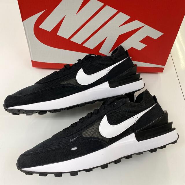 白木/黒塗り NIKE WAFFLE ONE ナイキ ワッフルワン 新品 メッシュ 25cm
