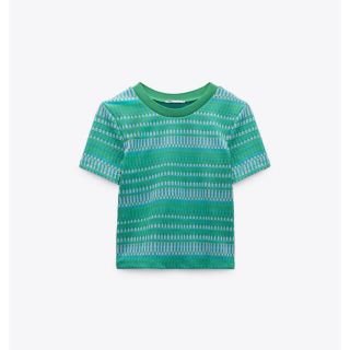 ザラ(ZARA)のZARA ジャガードTシャツ(Tシャツ(半袖/袖なし))