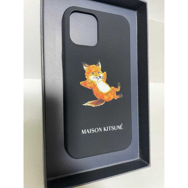 MAISON KITSUNE'(メゾンキツネ)の【新品】メゾンキツネ　iPhone12 mini専用ケース　黒　フォックス スマホ/家電/カメラのスマホアクセサリー(iPhoneケース)の商品写真