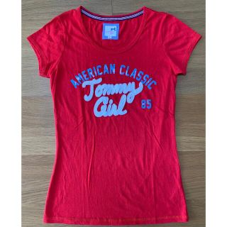 トミーガール(tommy girl)のtommy girl  トミーガール　ロゴワッペン　Tシャツ  赤  S(Tシャツ/カットソー)