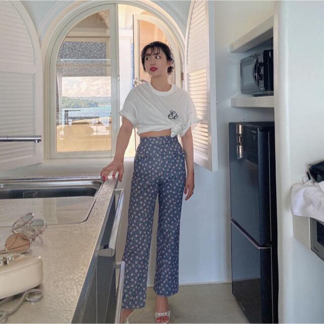 épine(エピヌ)のepine flower ribbon pants black レディースのパンツ(カジュアルパンツ)の商品写真