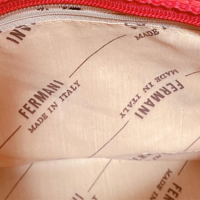 【FERMANI】made in ITALY メッシュバッグ　赤　美品 レディースのバッグ(ショルダーバッグ)の商品写真
