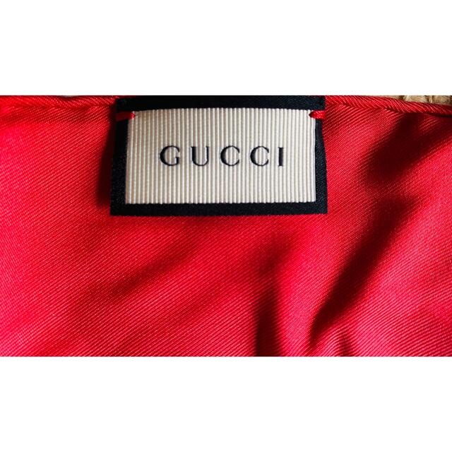 【6/26まで発送停止中】◯【新品】GUCCI 大判スカーフ シルク100%