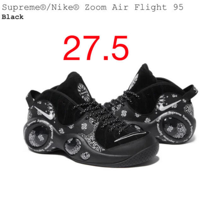 Supreme × Nike Air Zoom Flight 95 ブラック