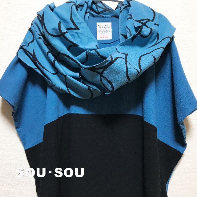 SOU・SOU - 【SOU・SOU】高島縮 ワンピース+限定伊勢木綿くび
