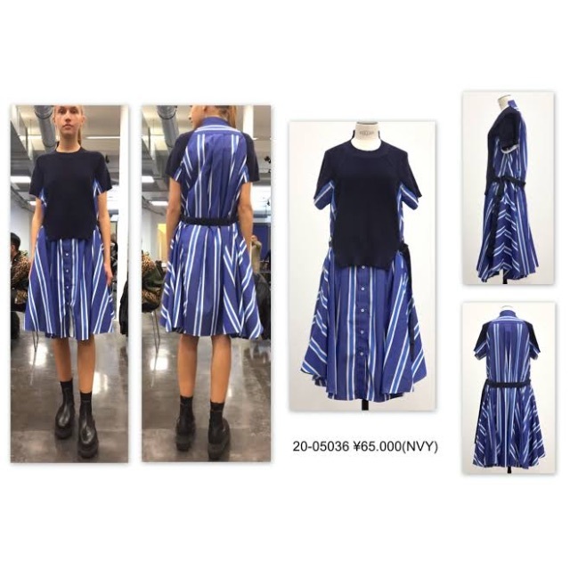 綾瀬はるか着 サカイ sacai ストライプ ドッキング ワンピース 綾瀬はるか着 サカイ sacai ストライプ ドッキング ワンピース