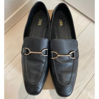 ザラ(ZARA)のZARA ザラ ソフトレザーローファー フラット パンプス 大きいサイズ 26(ローファー/革靴)