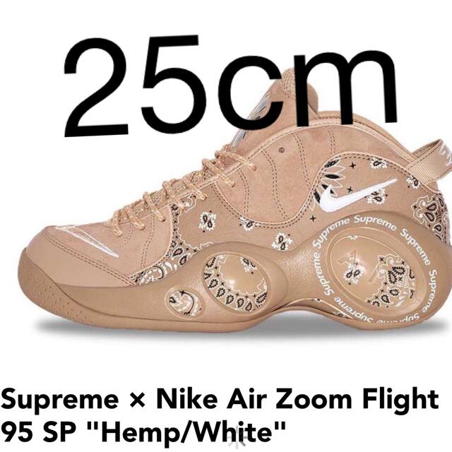 Supreme / Nike Air Zoom Flight 95 tan 25 メンズの靴/シューズ(スニーカー)の商品写真