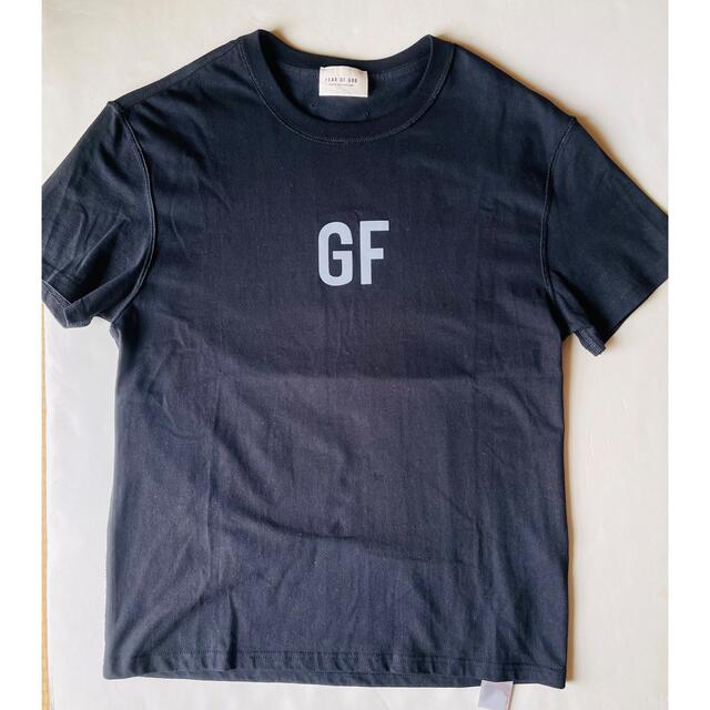 ブラックサイズfear of god GF ロゴ Tシャツ ESSENTIALS 限定 新品