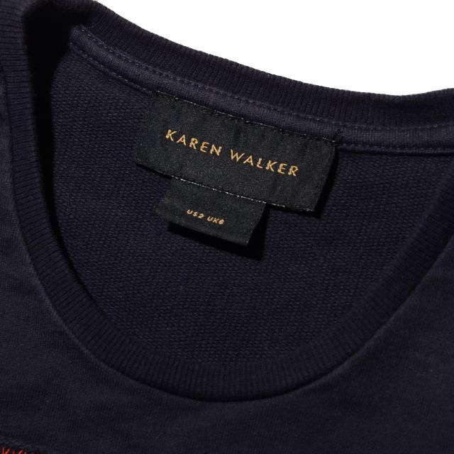 KAREN WALKER(カレンウォーカー)の カレンウォーカー 半袖スウェット スウェットtシャツ US2  レディースのトップス(Tシャツ(半袖/袖なし))の商品写真