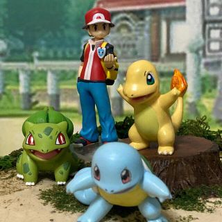 ポケモン(ポケモン)のポケモン　フィギュア　モンコレ色違いリペイント　フシギダネ　ゼニガメ　ヒトカゲ(キャラクターグッズ)