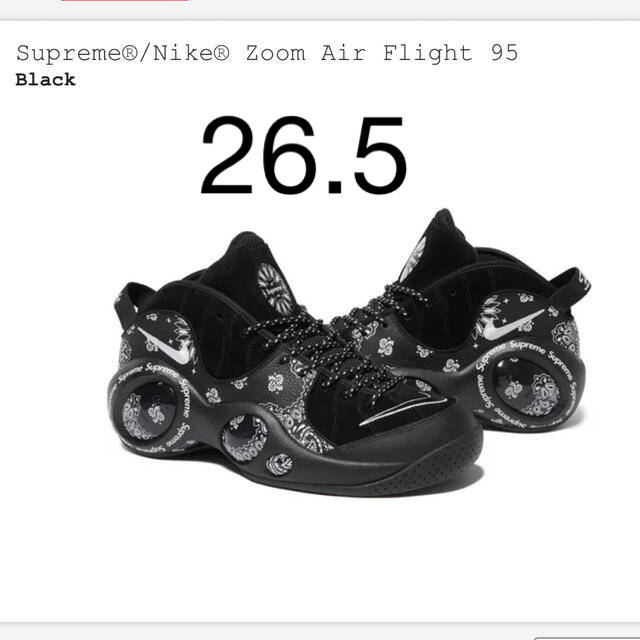 Supreme®/Nike® Zoom Air Flight 95 Black