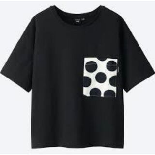 マリメッコ(marimekko)のマリメッコ・ユニクロ・コラボ商品・Tシャツ・黒・サイズS・完売商品・美品(Tシャツ(半袖/袖なし))