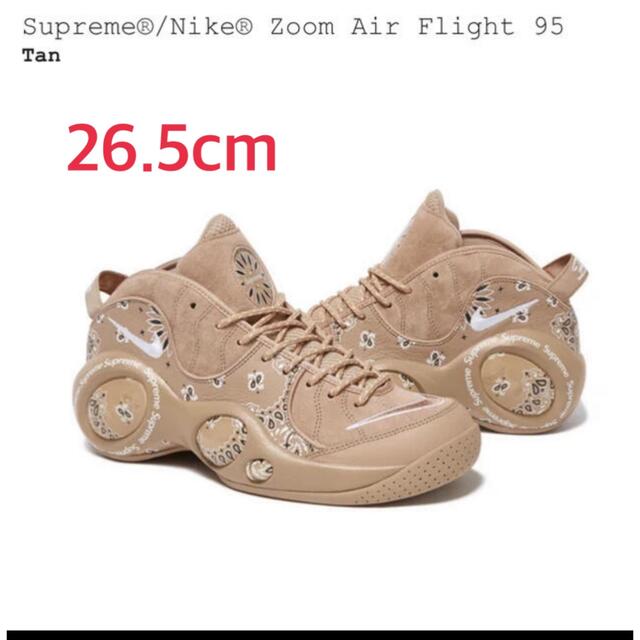 靴/シューズSupreme Nike Air zoom Flight 95 ベージュ
