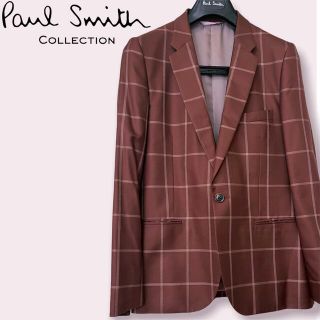 ポールスミス PaulSmith スーツ ジャケット ブラウン シルク 春夏