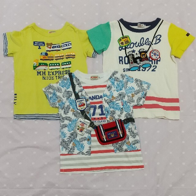 110 セット ☆ 半袖 Tシャツ だまし絵 エクスプレス ミキハウス