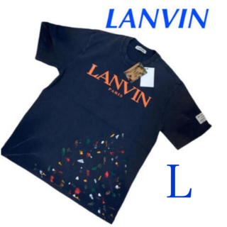 ランバン(LANVIN)のLANVIN ランバン ロゴTシャツ　グレー　オーバーサイズ　Lサイズ(Tシャツ/カットソー(半袖/袖なし))