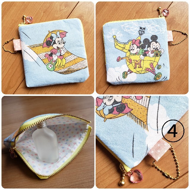 Disney(ディズニー)の専用🌠ハンドメイドバレリーナミニーシャカシャカフラットポーチスクエアポーチ ハンドメイドのファッション小物(ポーチ)の商品写真