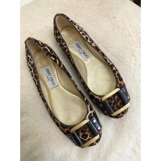 ジミーチュウ(JIMMY CHOO)の☆ JIMMY CHOO フラットシューズ レオパード ハラコ 試着のみ ☆(その他)