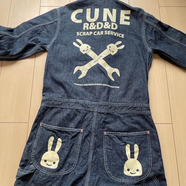 cune デニムオールインワン ツナギ-