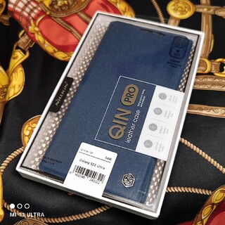ギャラクシー(Galaxy)のGalaxy S22 Ultra ニルキン 手帳型ケース クロースブルー 高品質(Androidケース)