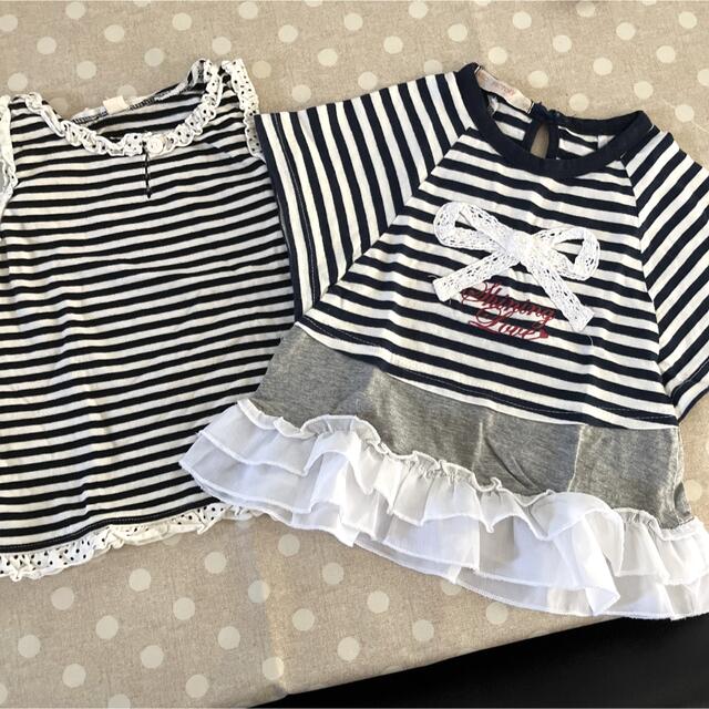 95cm トップス 2点セット キッズ/ベビー/マタニティのキッズ服女の子用(90cm~)(Tシャツ/カットソー)の商品写真