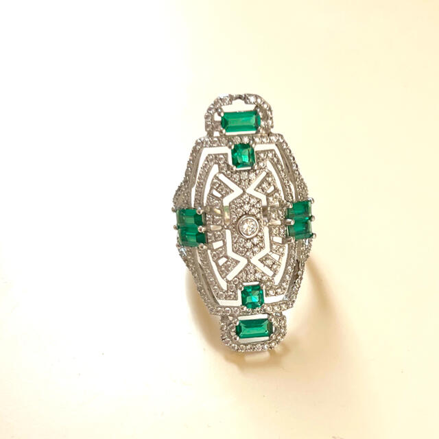 素敵なリング　9号　50 エメラルドグリーン apm monaco レディースのアクセサリー(リング(指輪))の商品写真