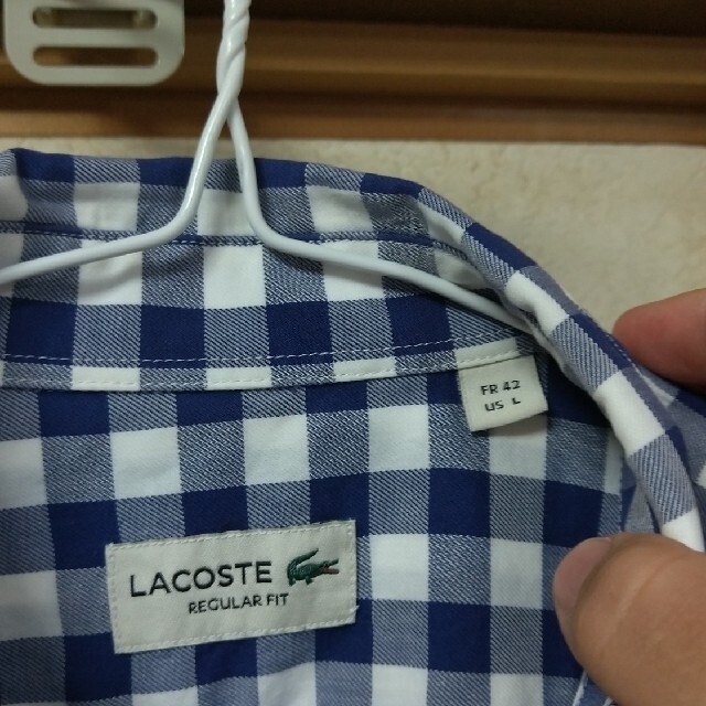 LACOSTE(ラコステ)の「値下げ」LACOSTE シャツ チェック ブルー メンズのトップス(シャツ)の商品写真